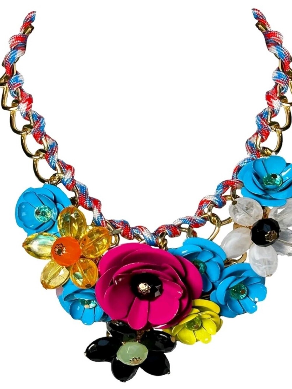 NWOT Aratta Chunky Choker Floral Necklace